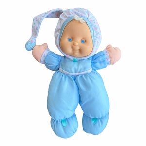 VTG 1991 Fisher-Price Puffalump Kids Plush Snuggle Doll Blue Moon Star No Light